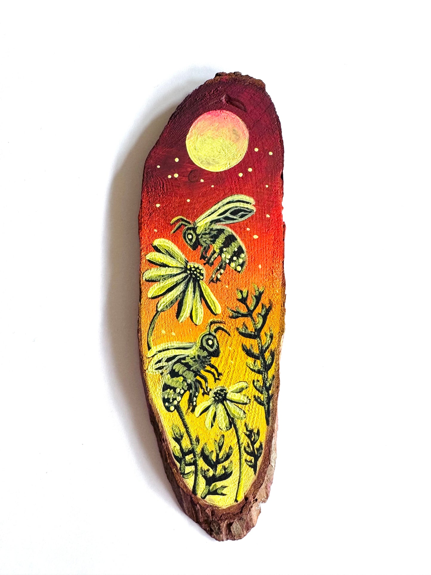 Hand-painted mini wood slice MAGNET / Kézzel festett mini fakorong mágnes