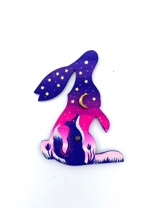 Hand-painted EYCIIR rabbit MAGNET / Kézzel festett EYCIIR nyuszi mágnes