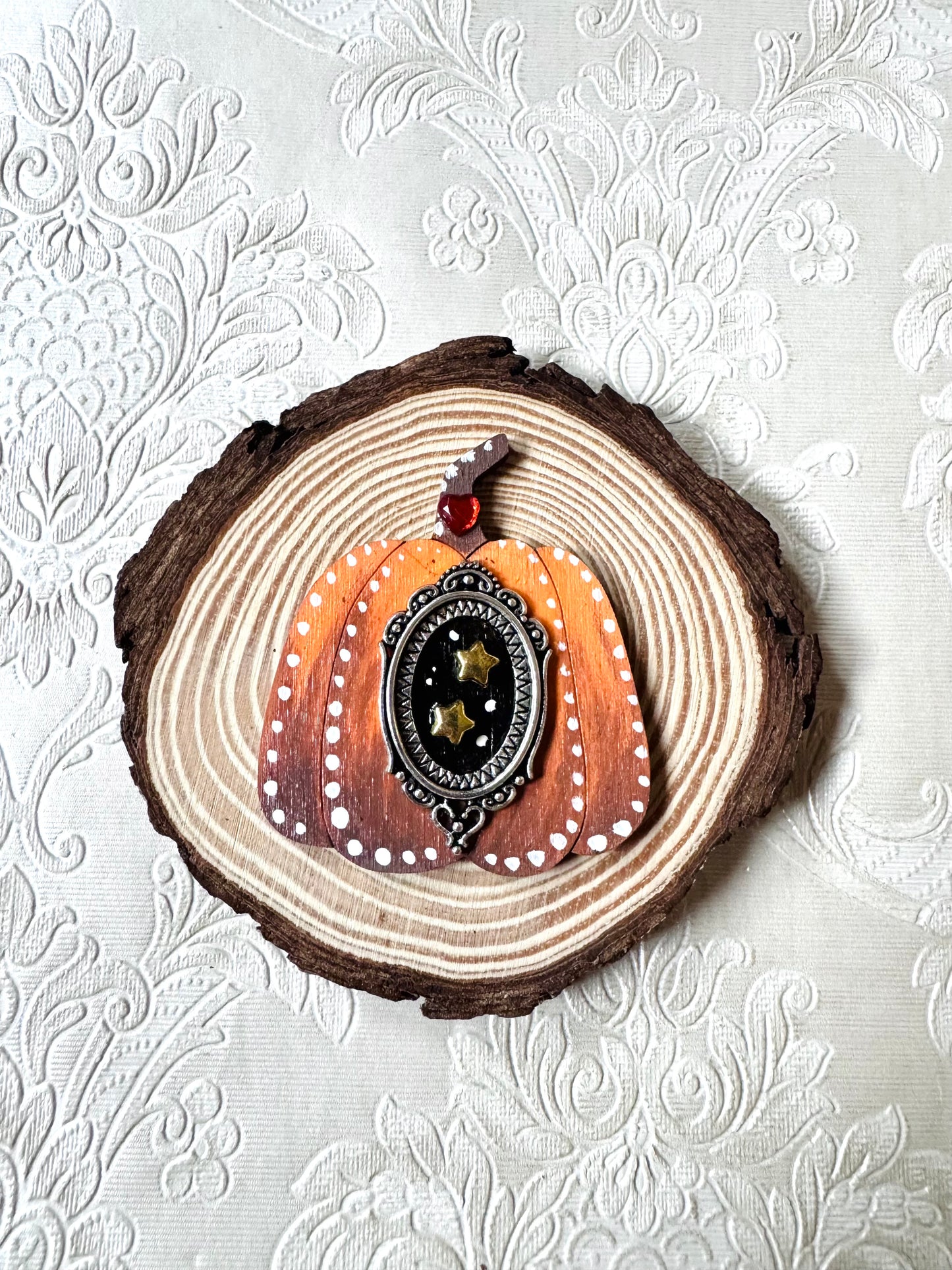 Hand-painted mini wood slice MAGNET / Kézzel festett mini fakorong mágnes