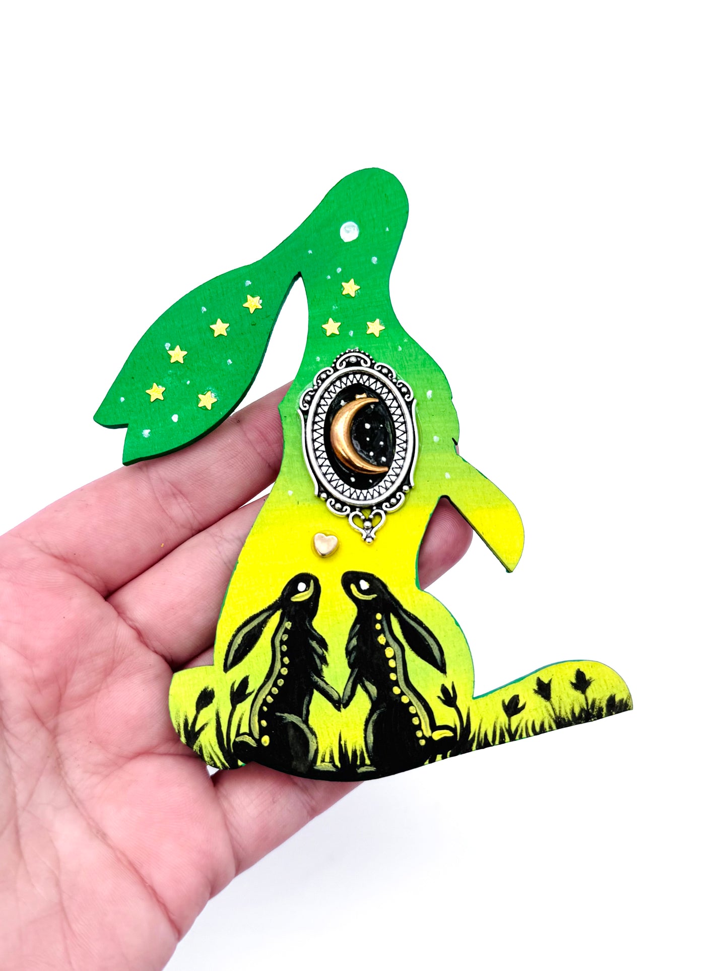 Hand-painted EYCIIR rabbit MAGNET / Kézzel festett EYCIIR nyuszi mágnes
