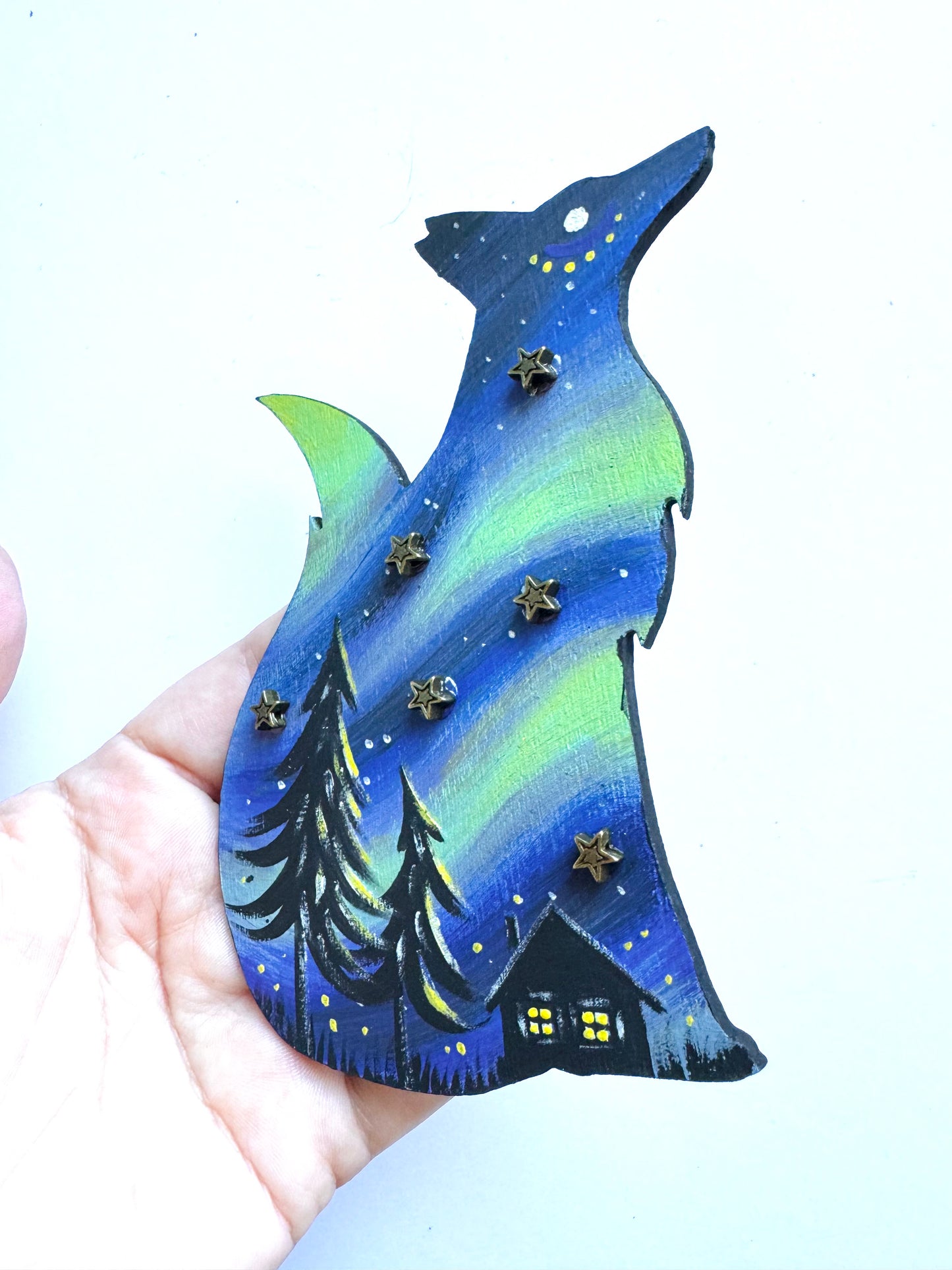Hand-painted EYCIIR fox MAGNET / Kézzel festett EYCIIR róka mágnes