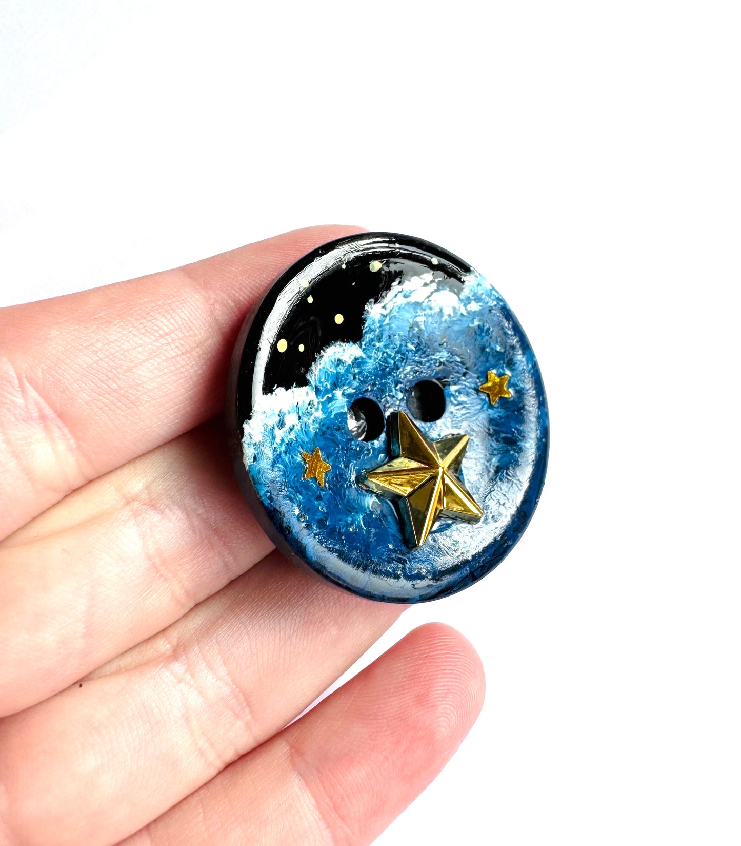 Hand-painted button MAGNET / Kézzel festett gomb MÁGNES
