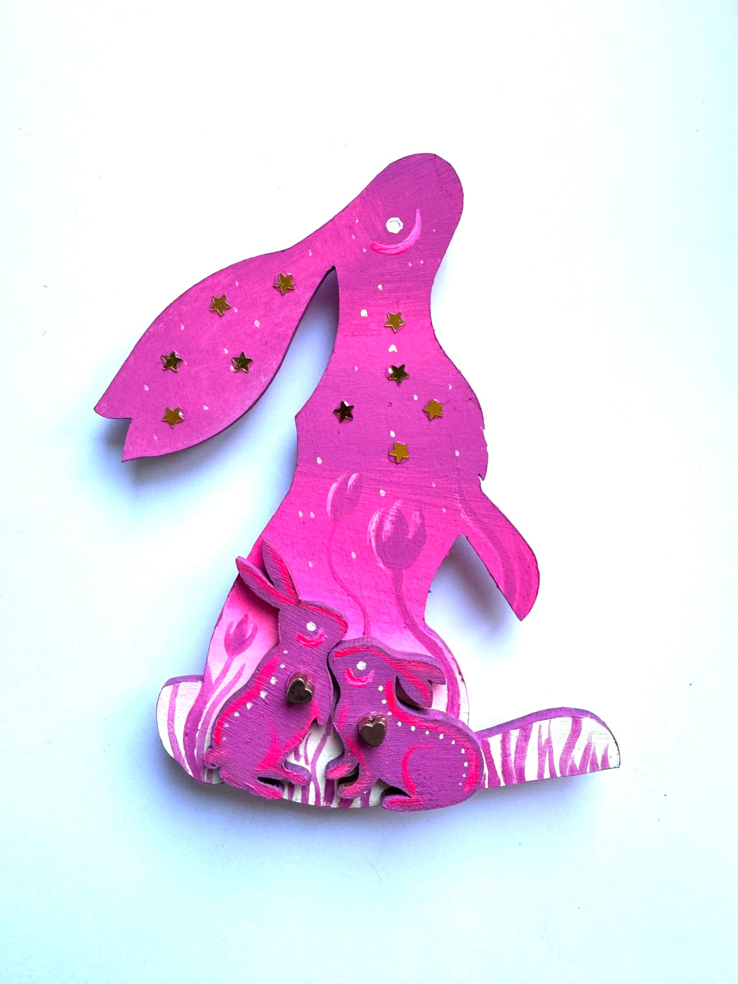 Hand-painted EYCIIR rabbit MAGNET / Kézzel festett EYCIIR nyuszi mágnes