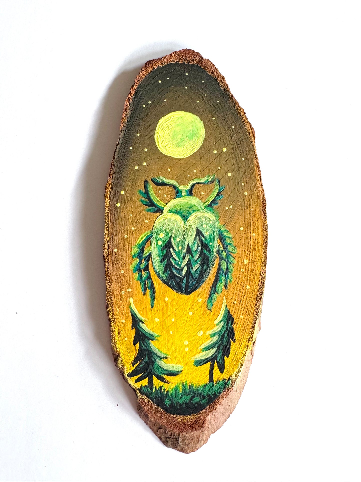 Hand-painted mini wood slice MAGNET / Kézzel festett mini fakorong mágnes