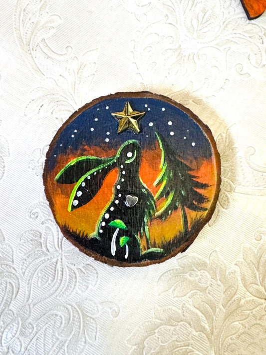 Hand-painted mini wood slice MAGNET / Kézzel festett mini fakorong mágnes