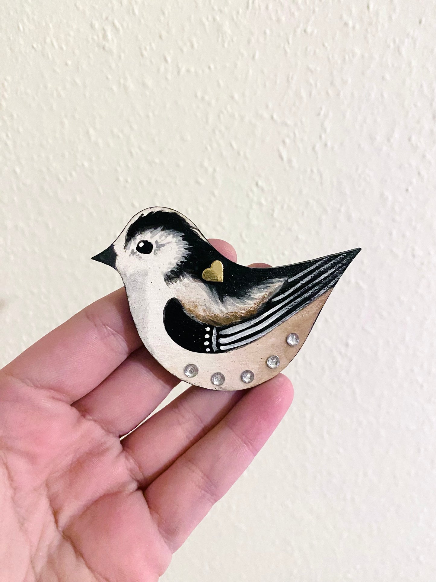 Hand-painted bird magnet / Kézzel festett madárka mágnes