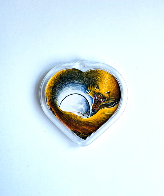 Plexi HEART magnet / SZÍV Mágnes plexi tokkal