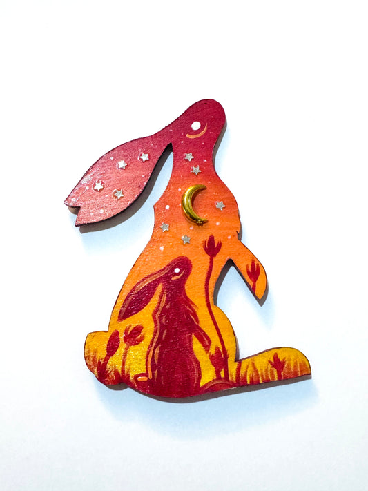 Hand-painted EYCIIR rabbit MAGNET / Kézzel festett EYCIIR nyuszi mágnes
