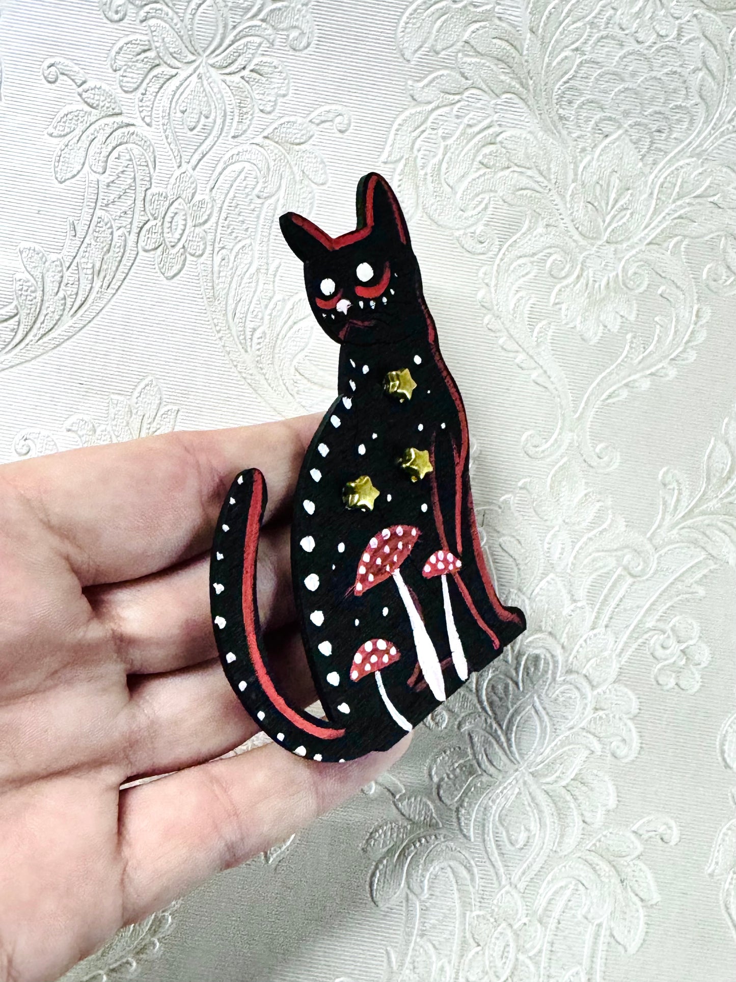Hand-painted cat MAGNET / Kézzel festett macska mágnes