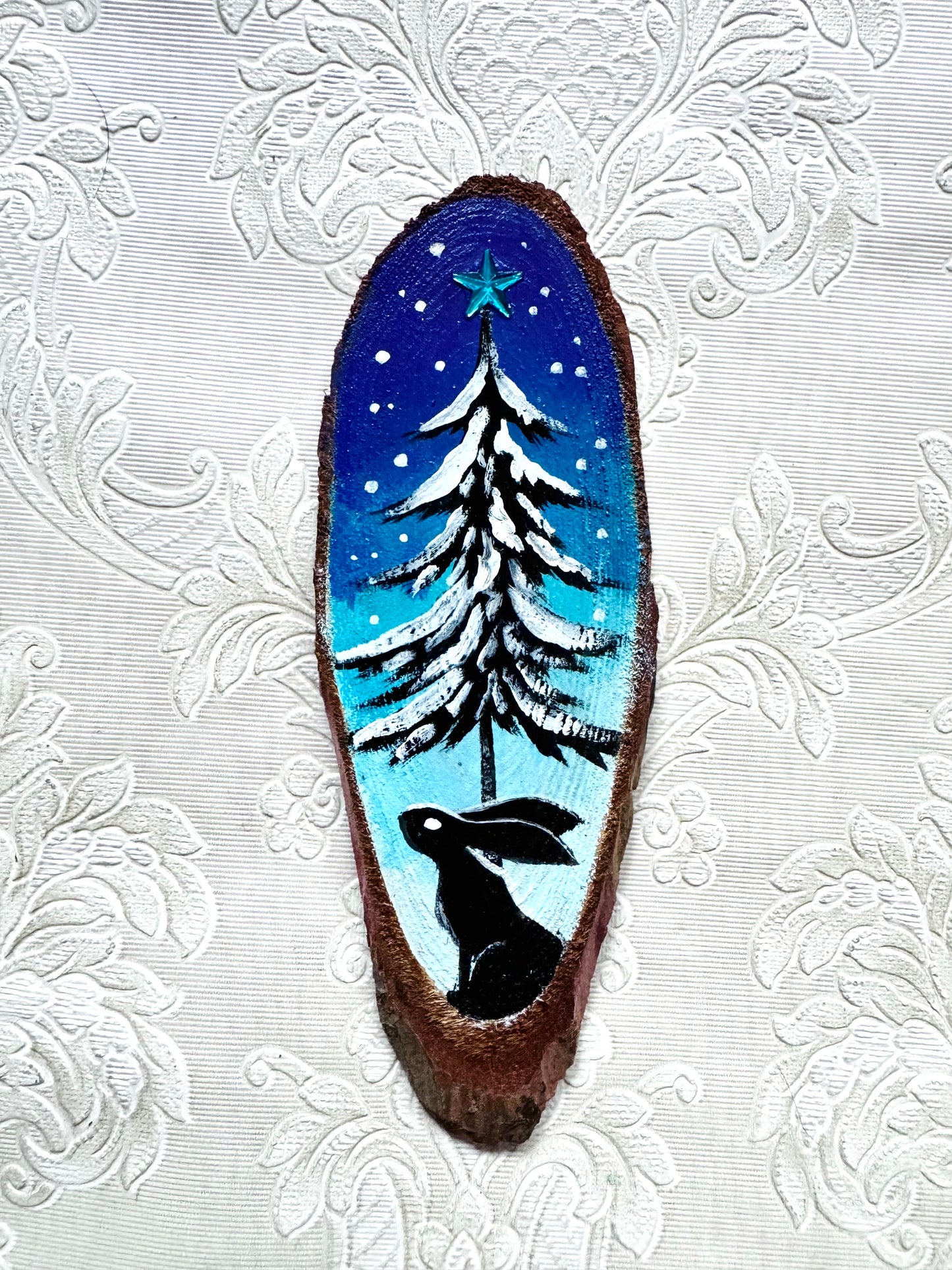 Hand-painted mini wood slice MAGNET / Kézzel festett mini fakorong mágnes
