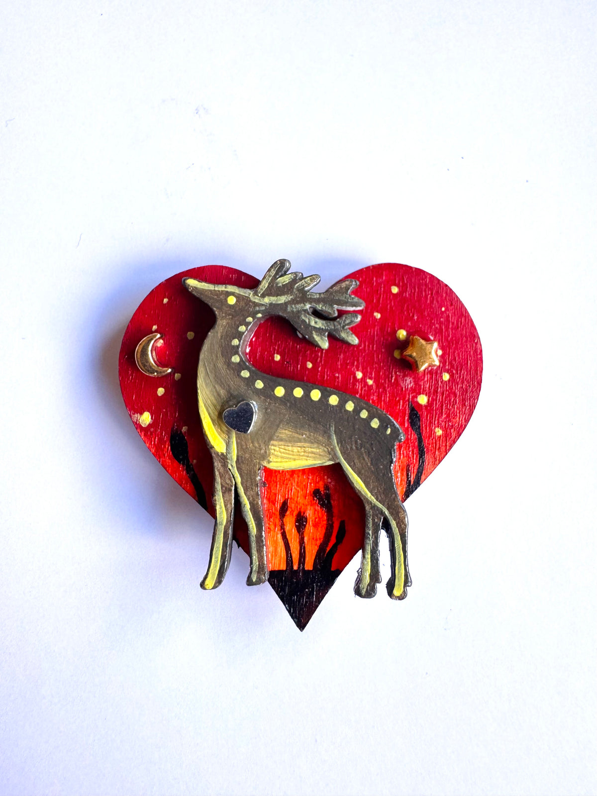 Hand-painted mini wooden MAGNET / Kézzel festett mini fakorong MÁGNES