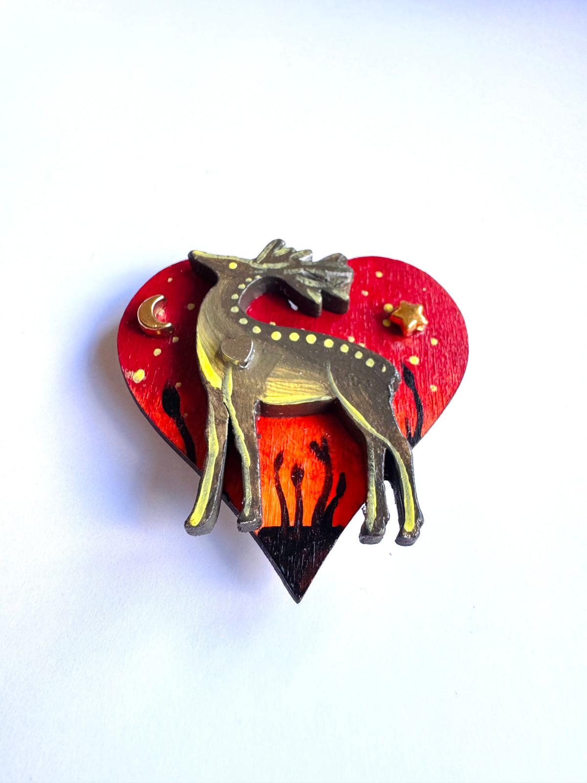 Hand-painted mini wooden MAGNET / Kézzel festett mini fakorong MÁGNES