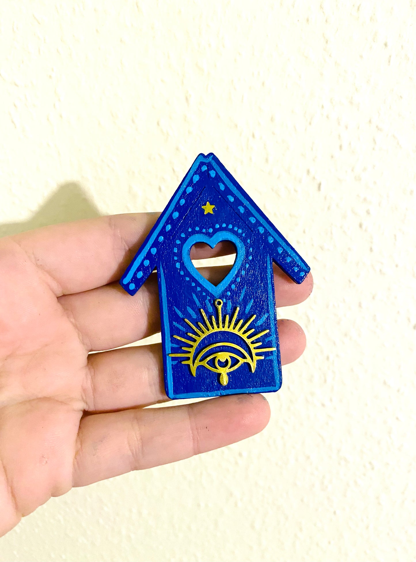 Hand-painted tiny house magnet / Kézzel festett házikó mágnes