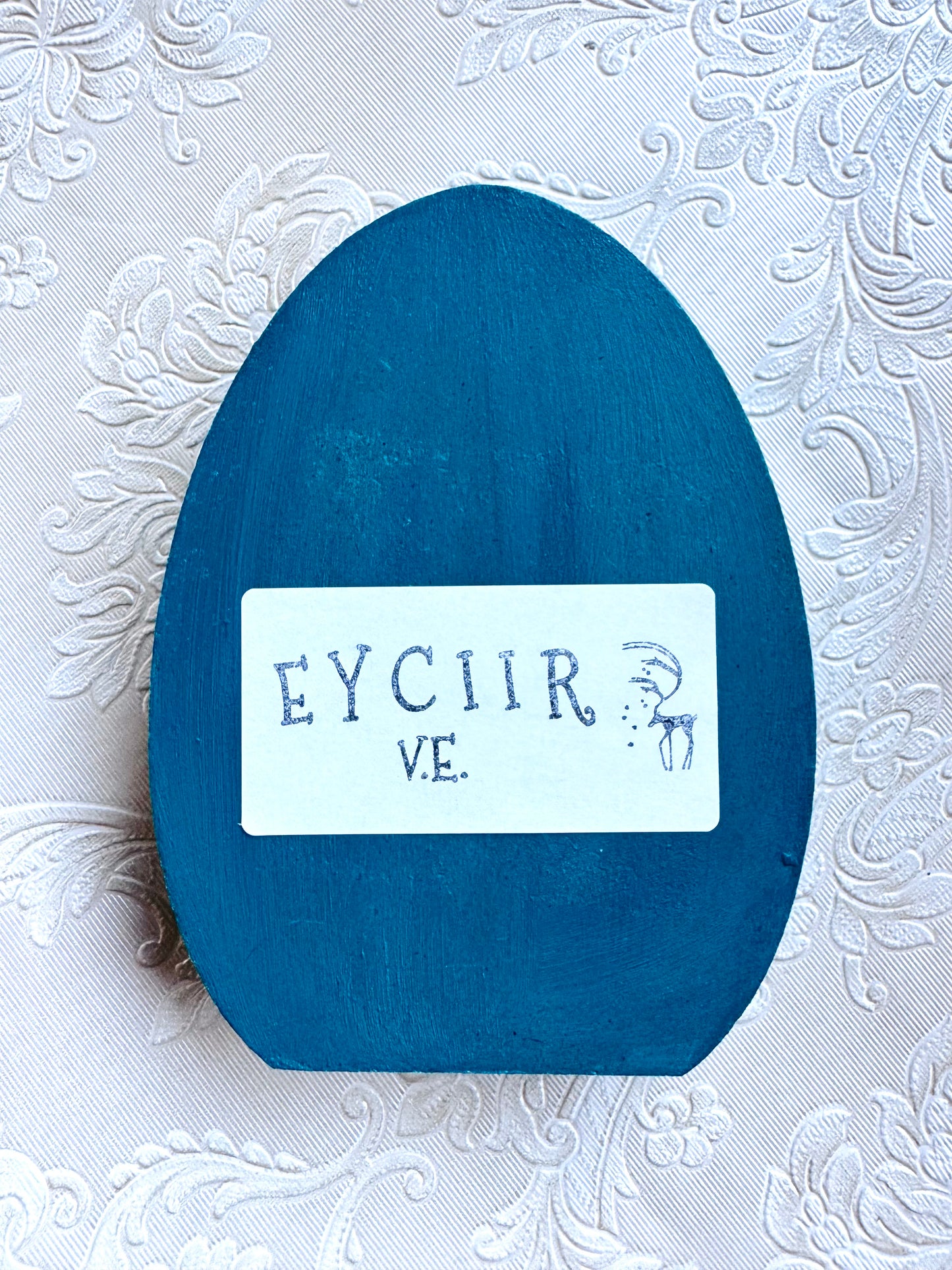 Springdecor egg wooden figurine / Tavaszi tojás álló fafigura