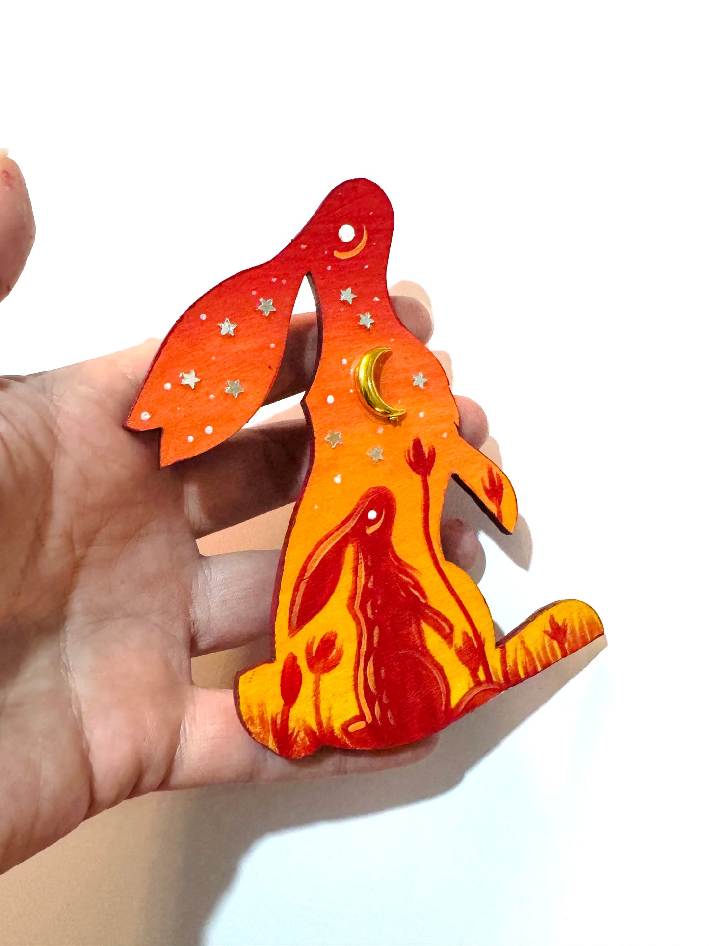Hand-painted EYCIIR rabbit MAGNET / Kézzel festett EYCIIR nyuszi mágnes