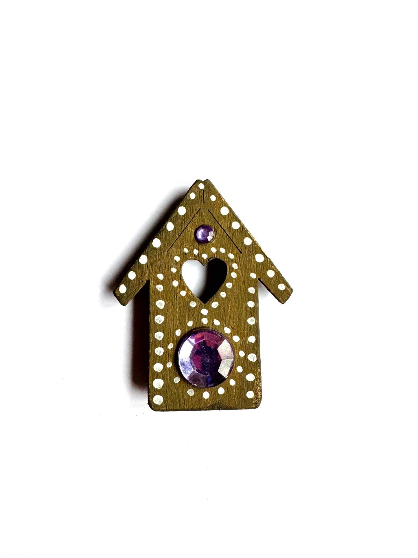 Hand-painted “gingerbread” house magnet SMALL / Kézzel festett “mézeskalács” házikó mágnes KICSI