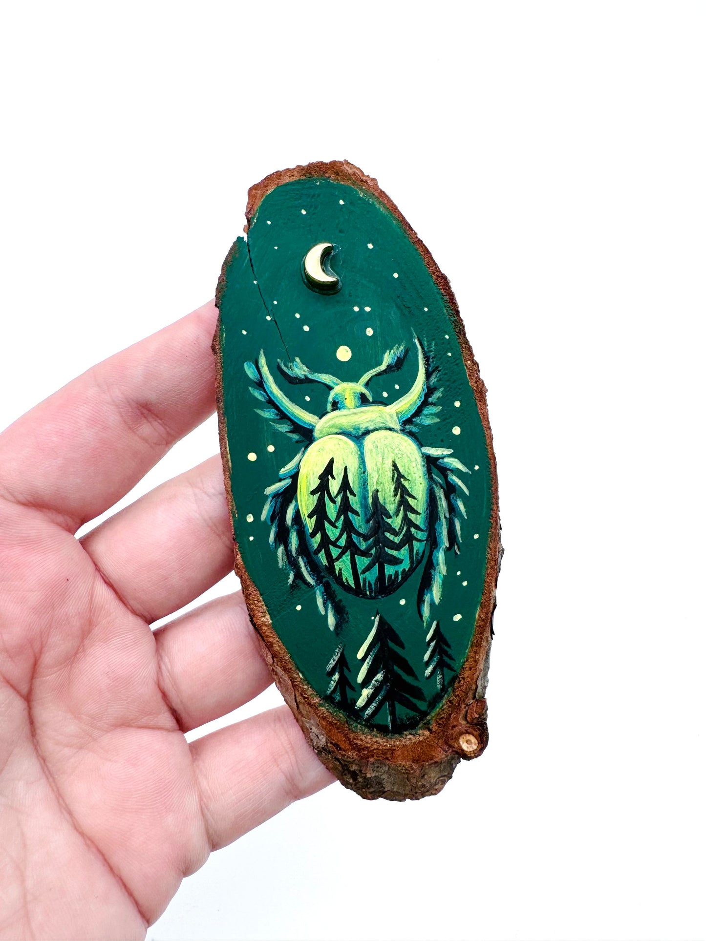 Hand-painted mini wood slice MAGNET / Kézzel festett mini fakorong mágnes
