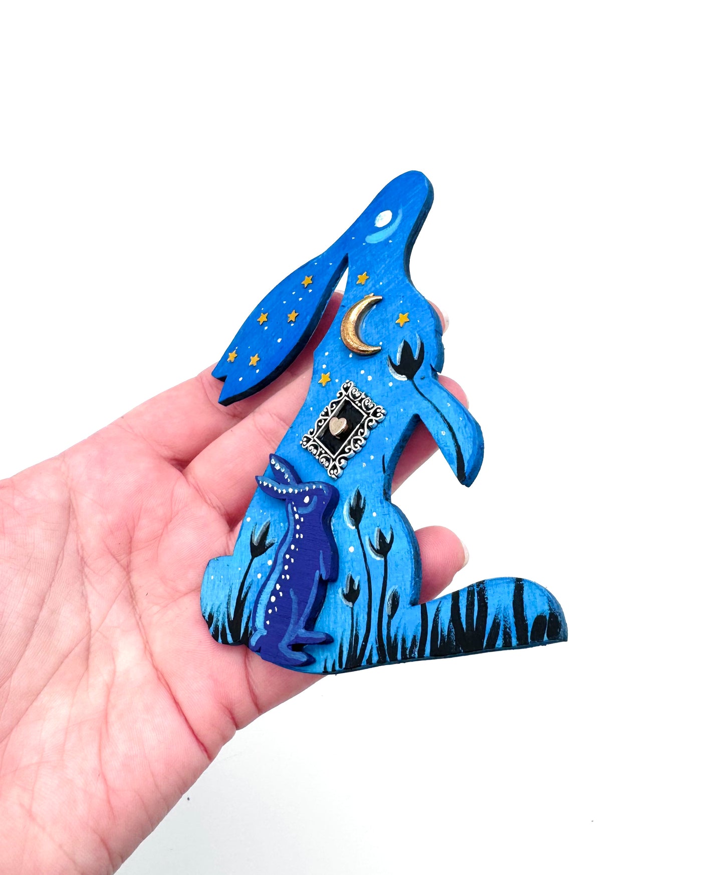 Hand-painted EYCIIR rabbit MAGNET / Kézzel festett EYCIIR nyuszi mágnes
