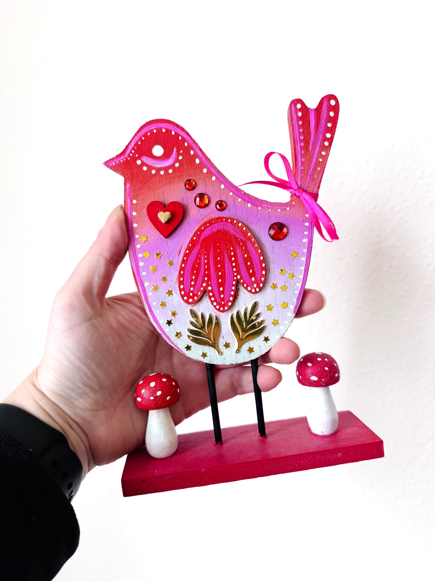 Springdecor bird figurine / Tavaszi madárka figura