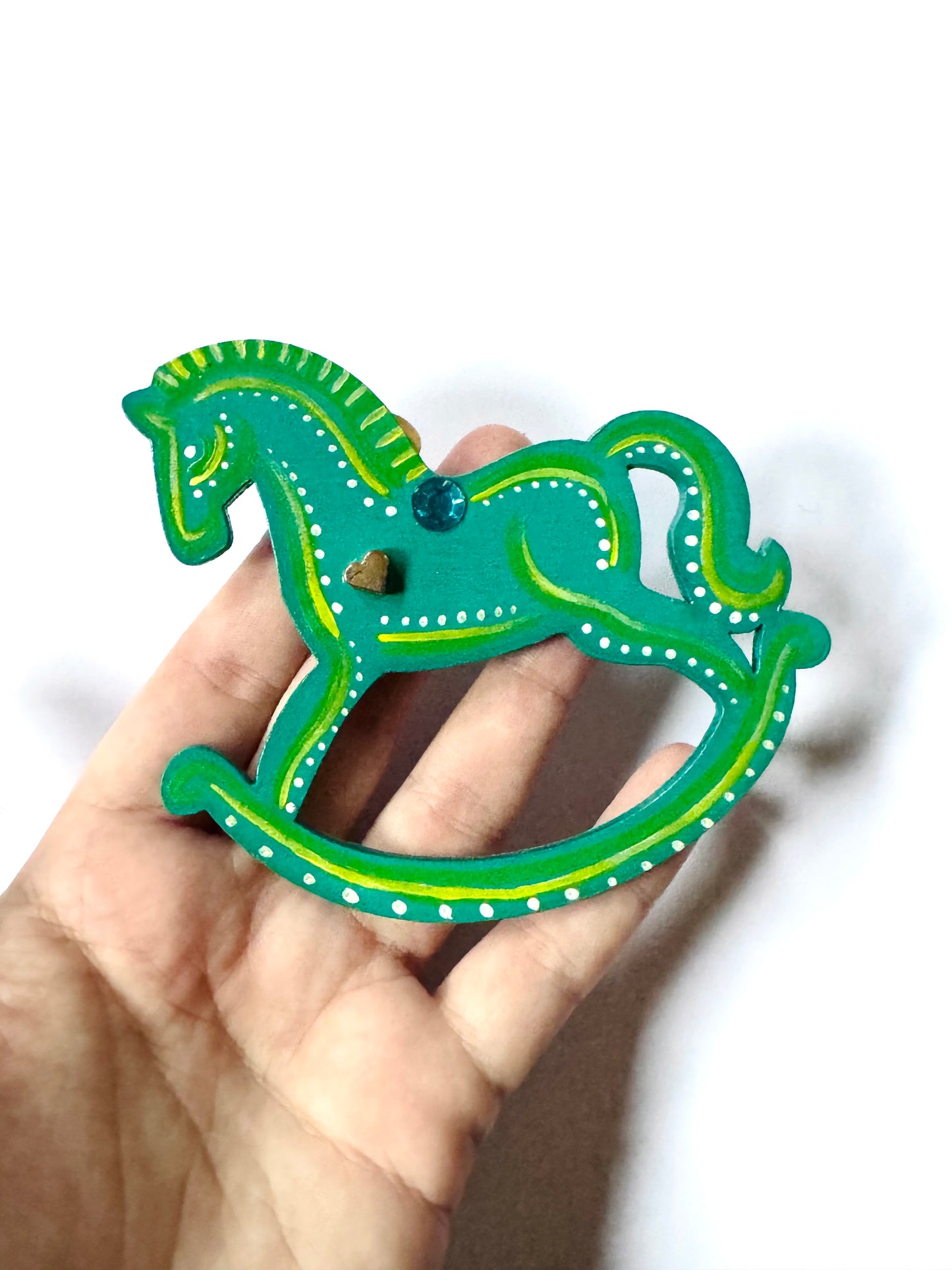 Hand-painted rocking horse magnet / Kézzel festett hintaló mágnes