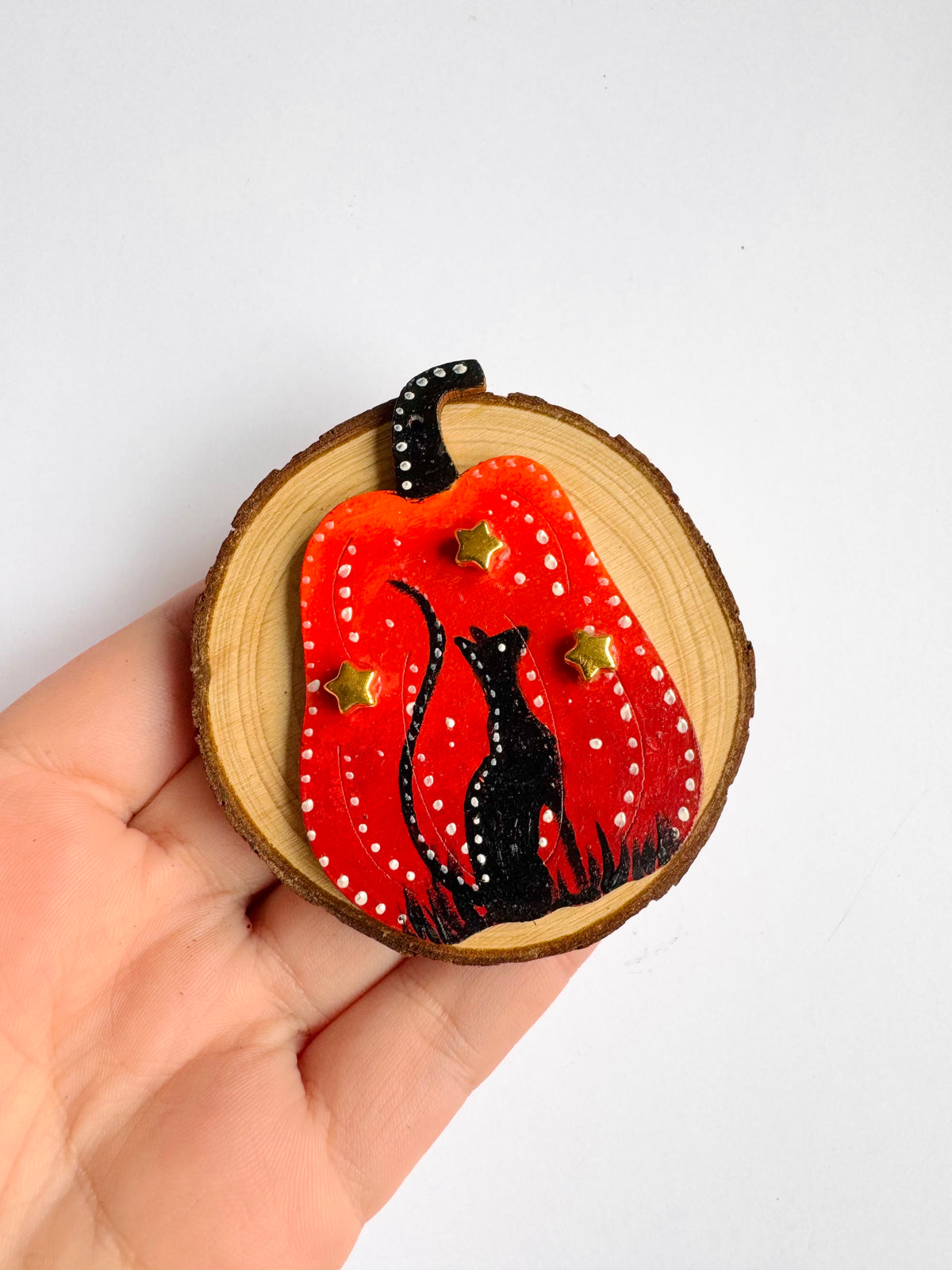 Hand-painted pumpkin MAGNET / Kézzel festett tök mágnes