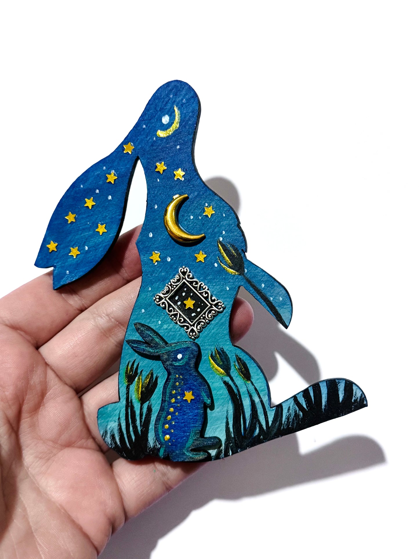 Hand-painted EYCIIR rabbit MAGNET / Kézzel festett EYCIIR nyuszi mágnes