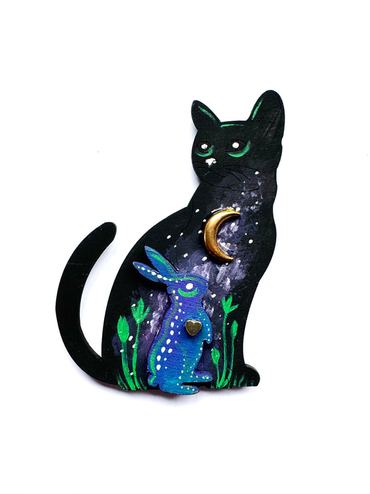Hand-painted cat MAGNET / Kézzel festett macska mágnes