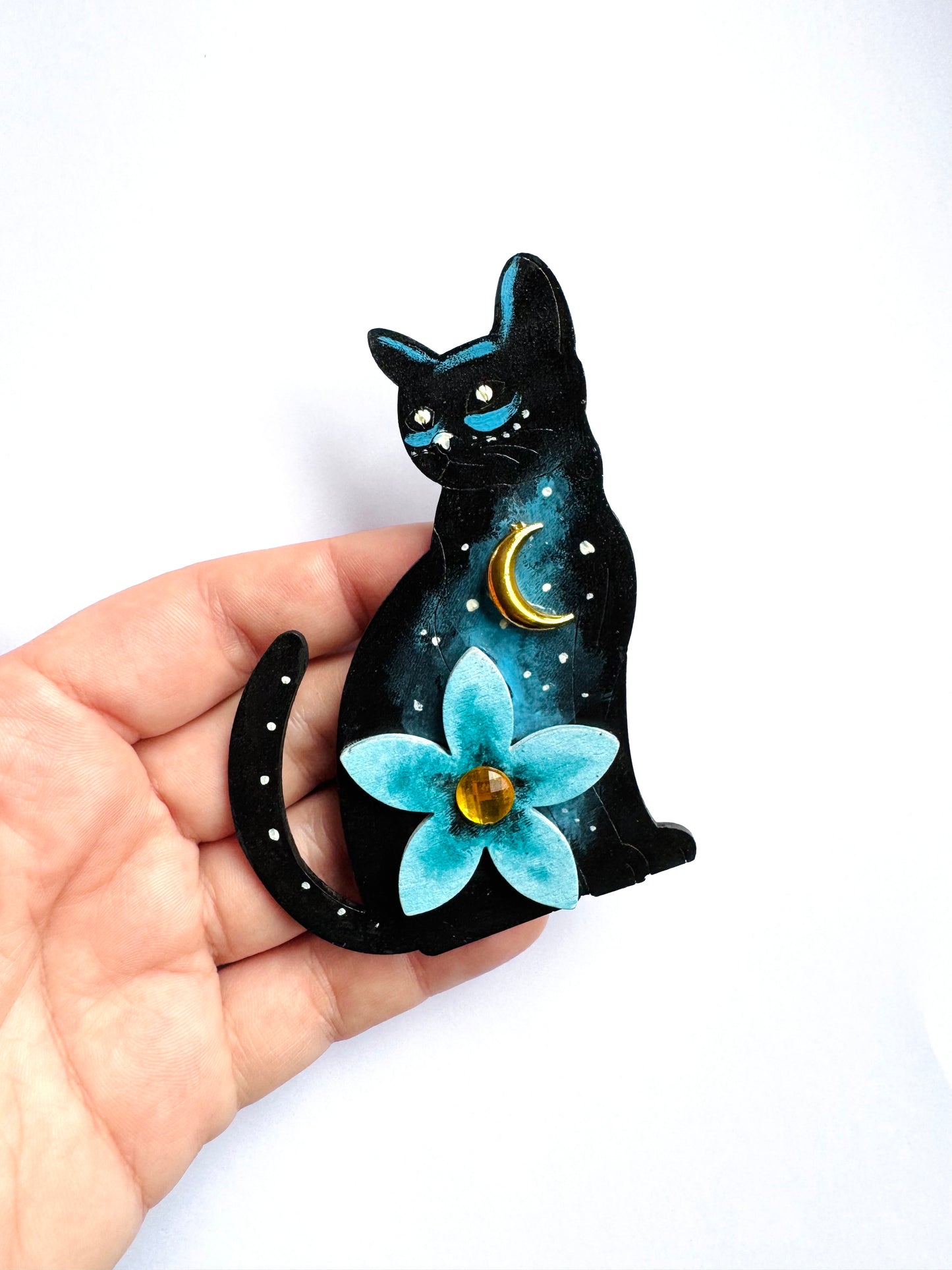 Hand-painted cat MAGNET / Kézzel festett macska mágnes