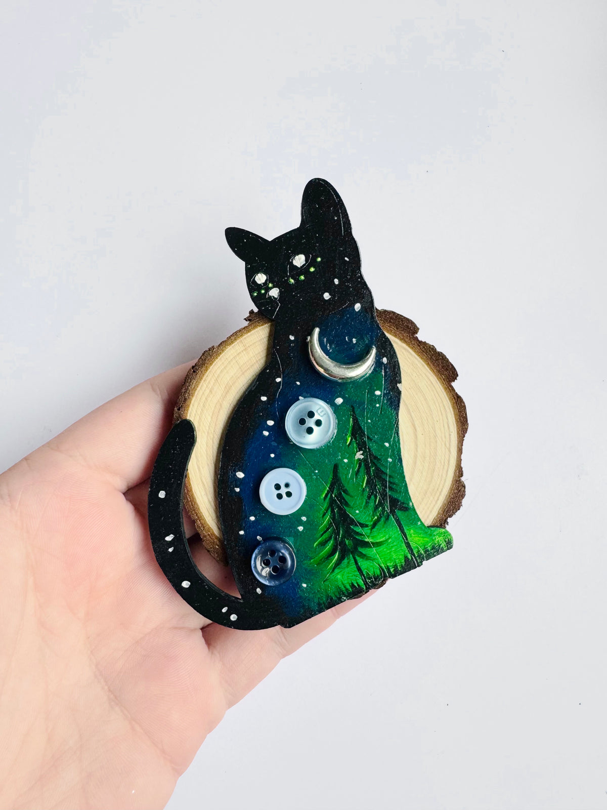 Hand-painted cat MAGNET / Kézzel festett macska mágnes