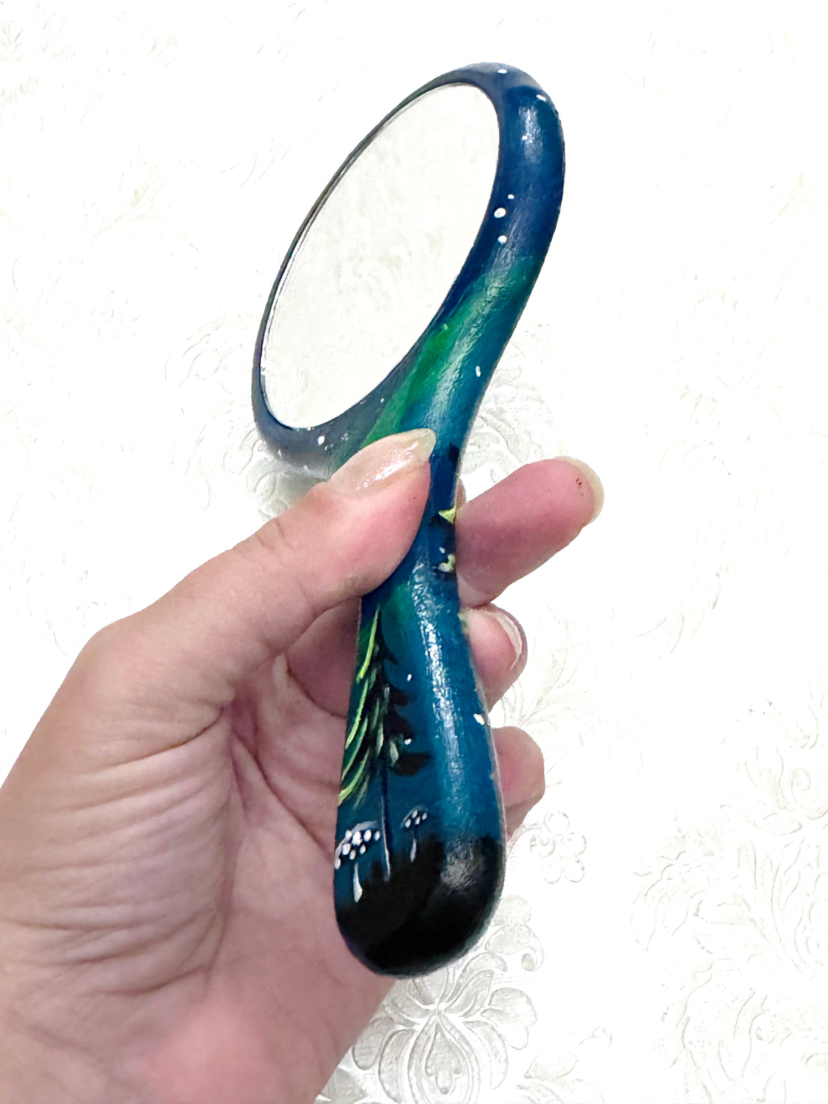 EYCIIR kézzel festett sminktükör / EYCIIR handpainted mirror