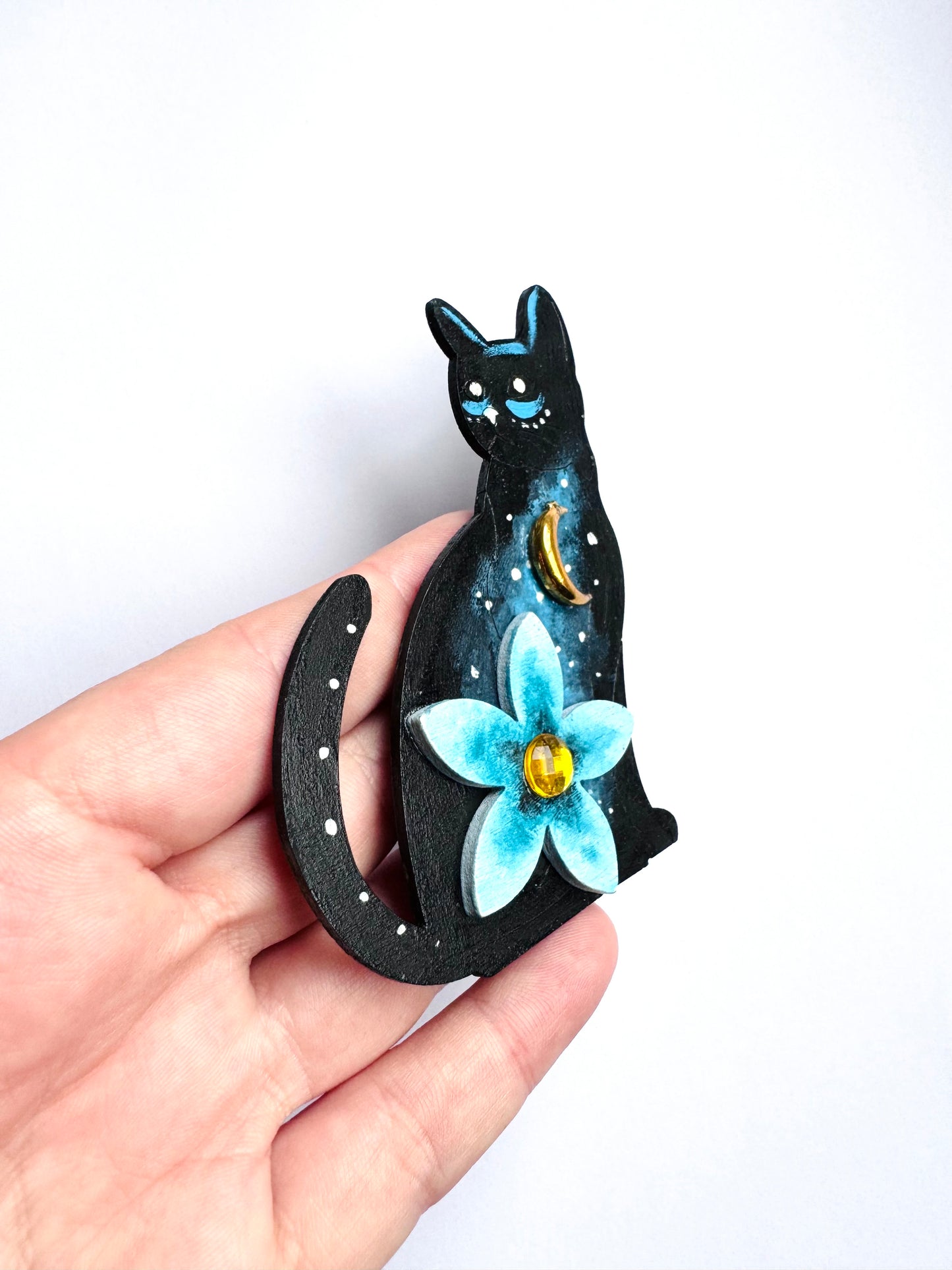 Hand-painted cat MAGNET / Kézzel festett macska mágnes