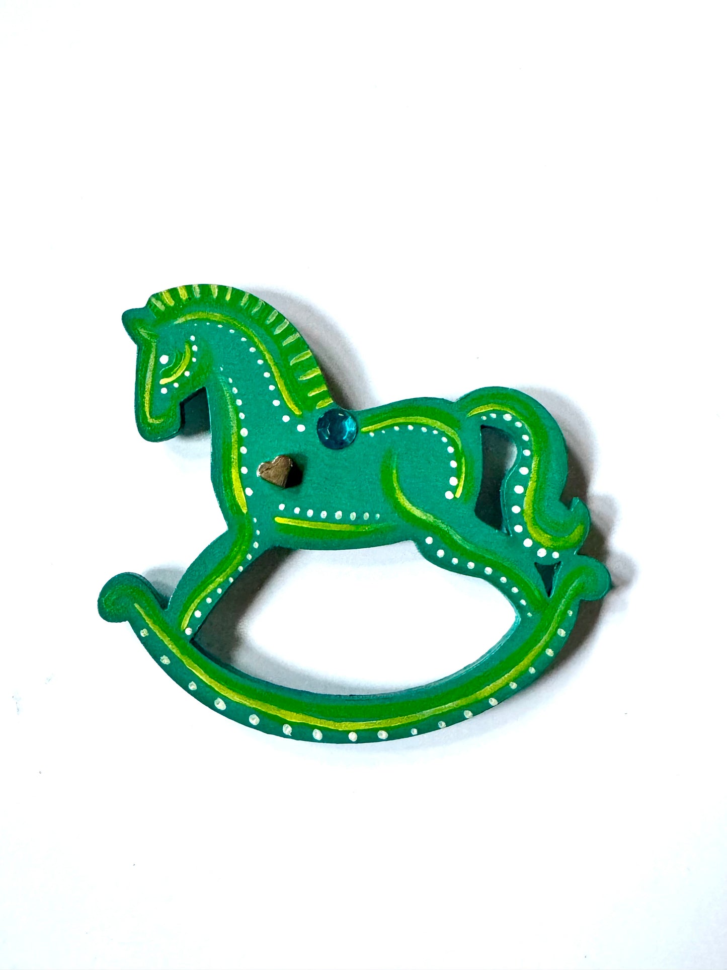 Hand-painted rocking horse magnet / Kézzel festett hintaló mágnes
