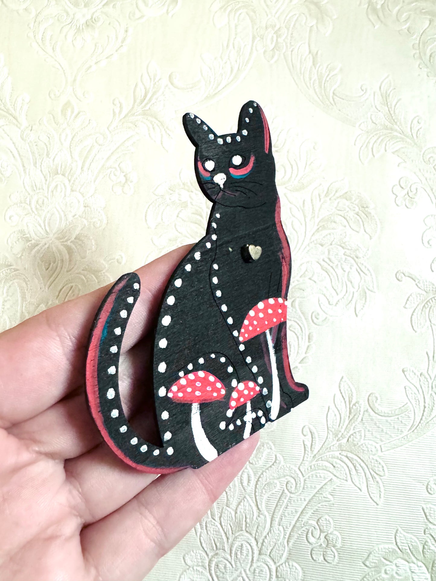 Hand-painted cat MAGNET / Kézzel festett macska mágnes