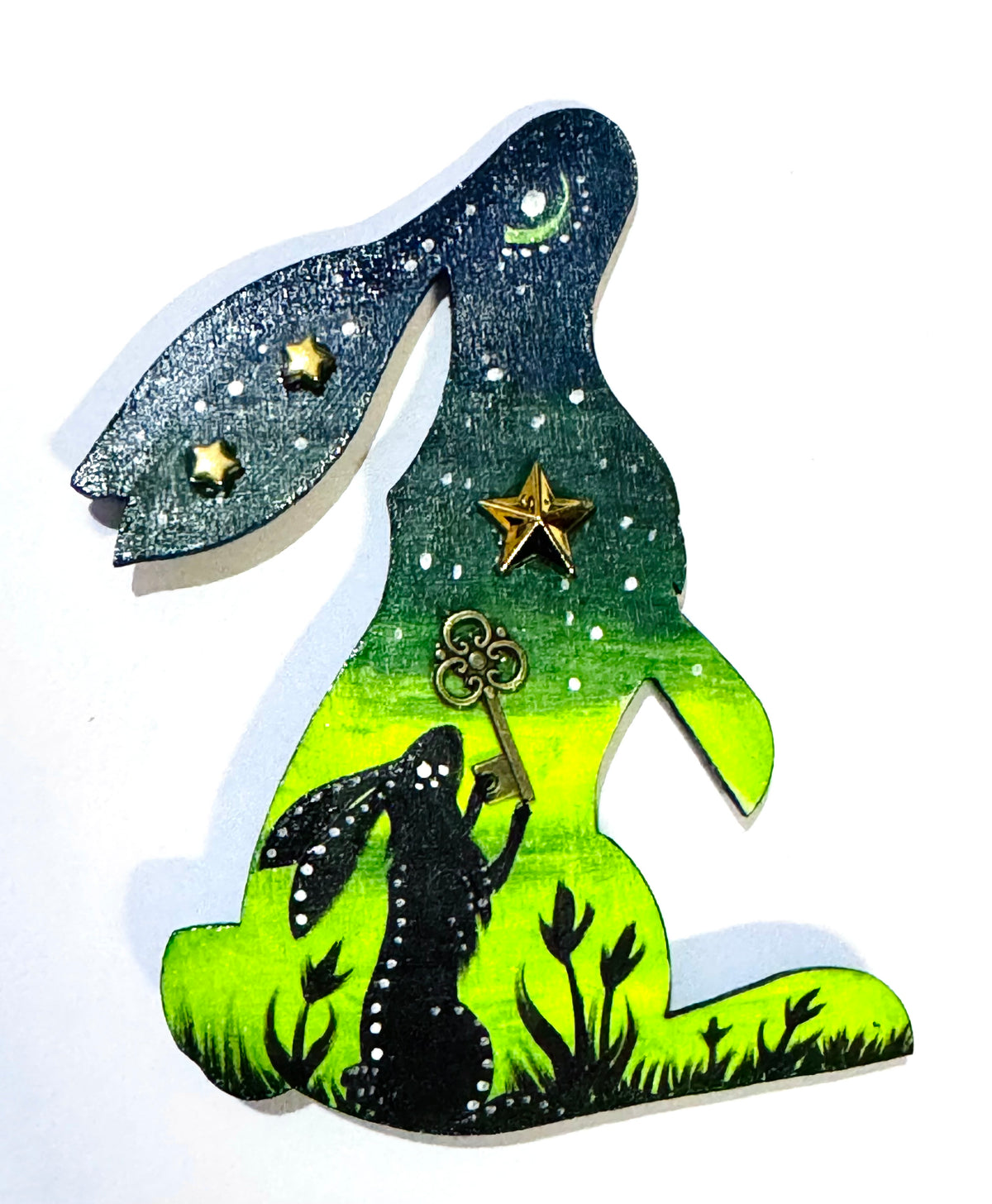 Hand-painted EYCIIR rabbit MAGNET / Kézzel festett EYCIIR nyuszi mágnes