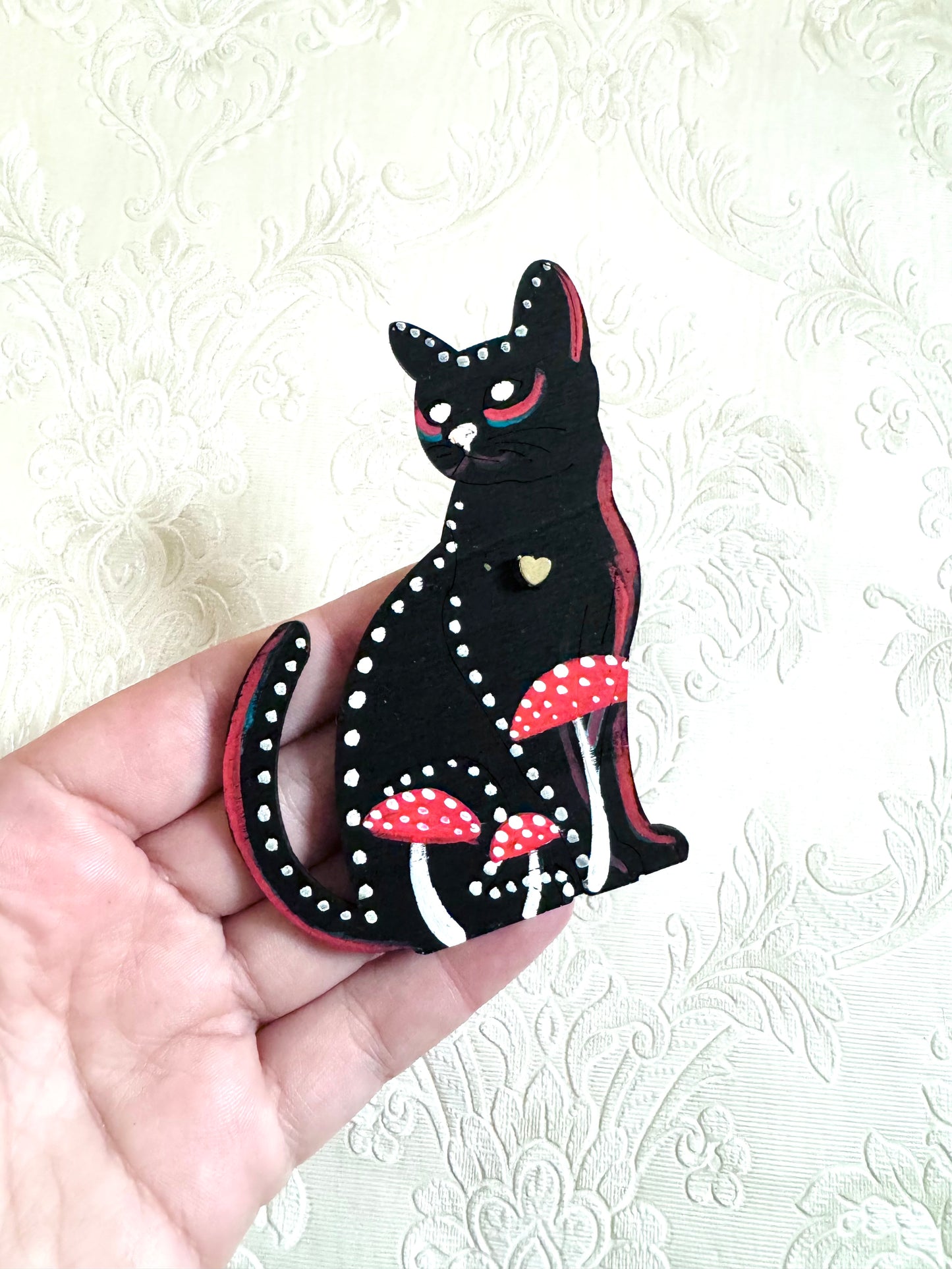 Hand-painted cat MAGNET / Kézzel festett macska mágnes
