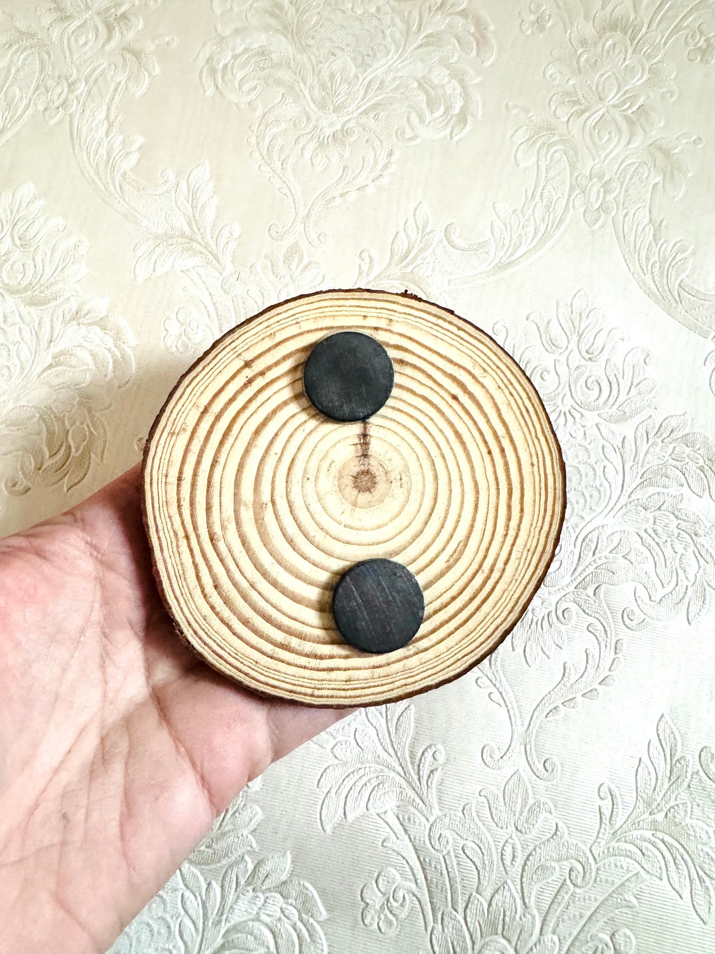 Hand-painted pumpkin wood slice MAGNET / Kézzel festett mini tökös fakorong mágnes