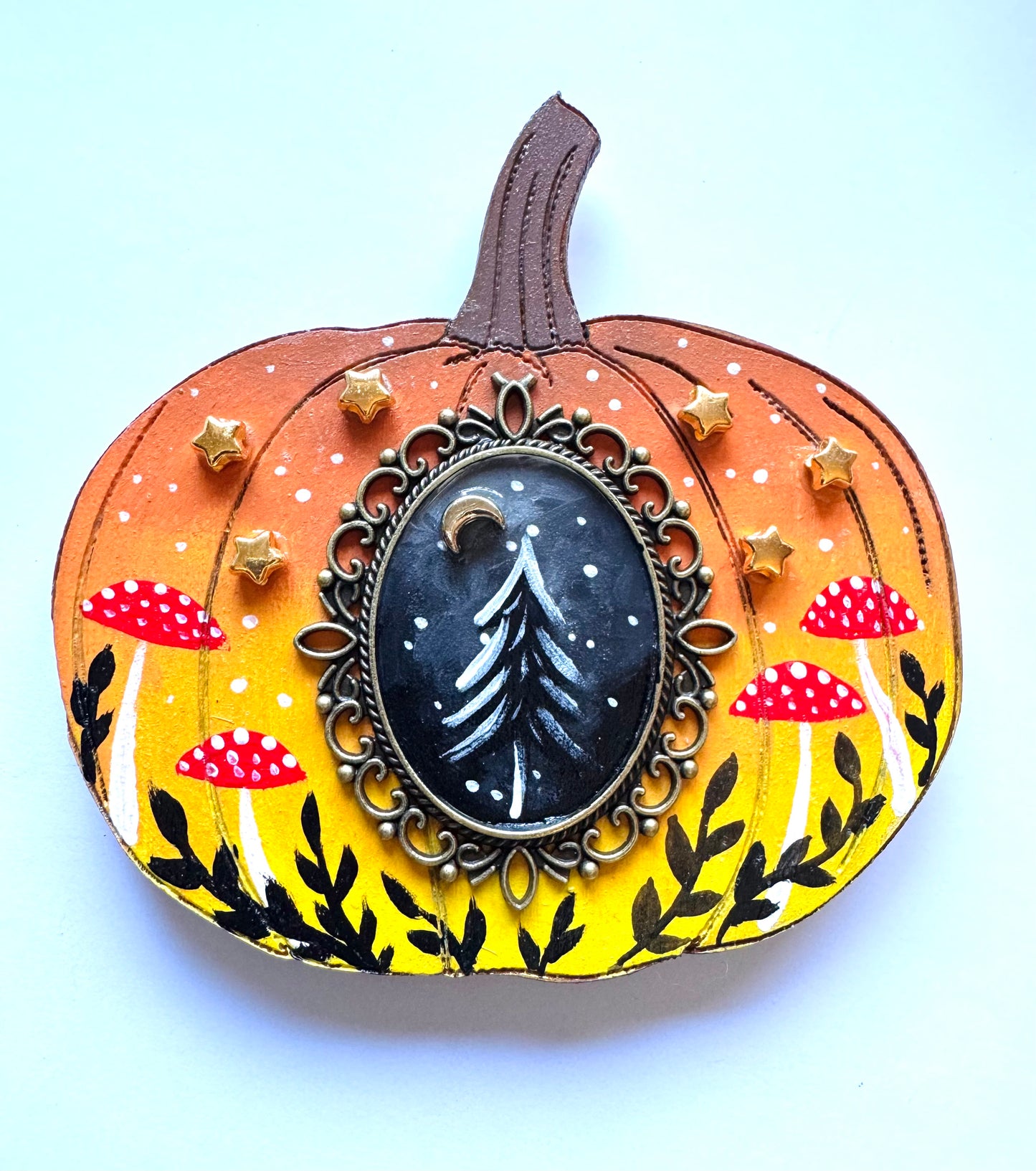 Hand-painted pumpkin MAGNET / Kézzel festett varázstök mágnes