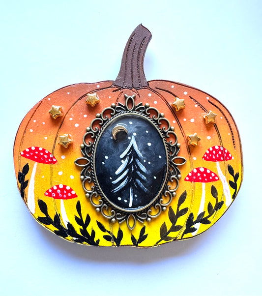 Hand-painted pumpkin MAGNET / Kézzel festett varázstök mágnes