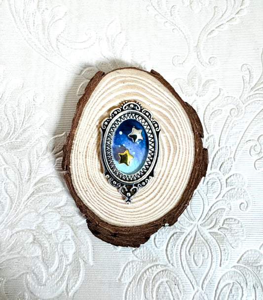 Hand-painted mini wood slice MAGNET / Kézzel festett mini fakorong mágnes