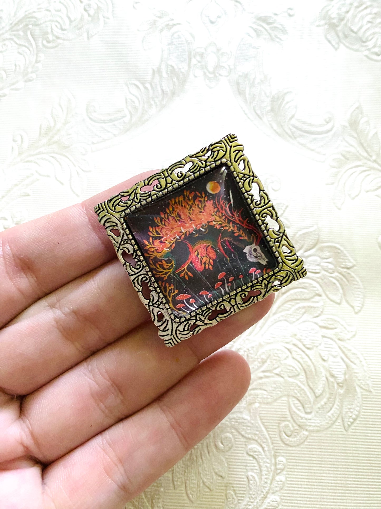 Square brooch / Négyzetes bross