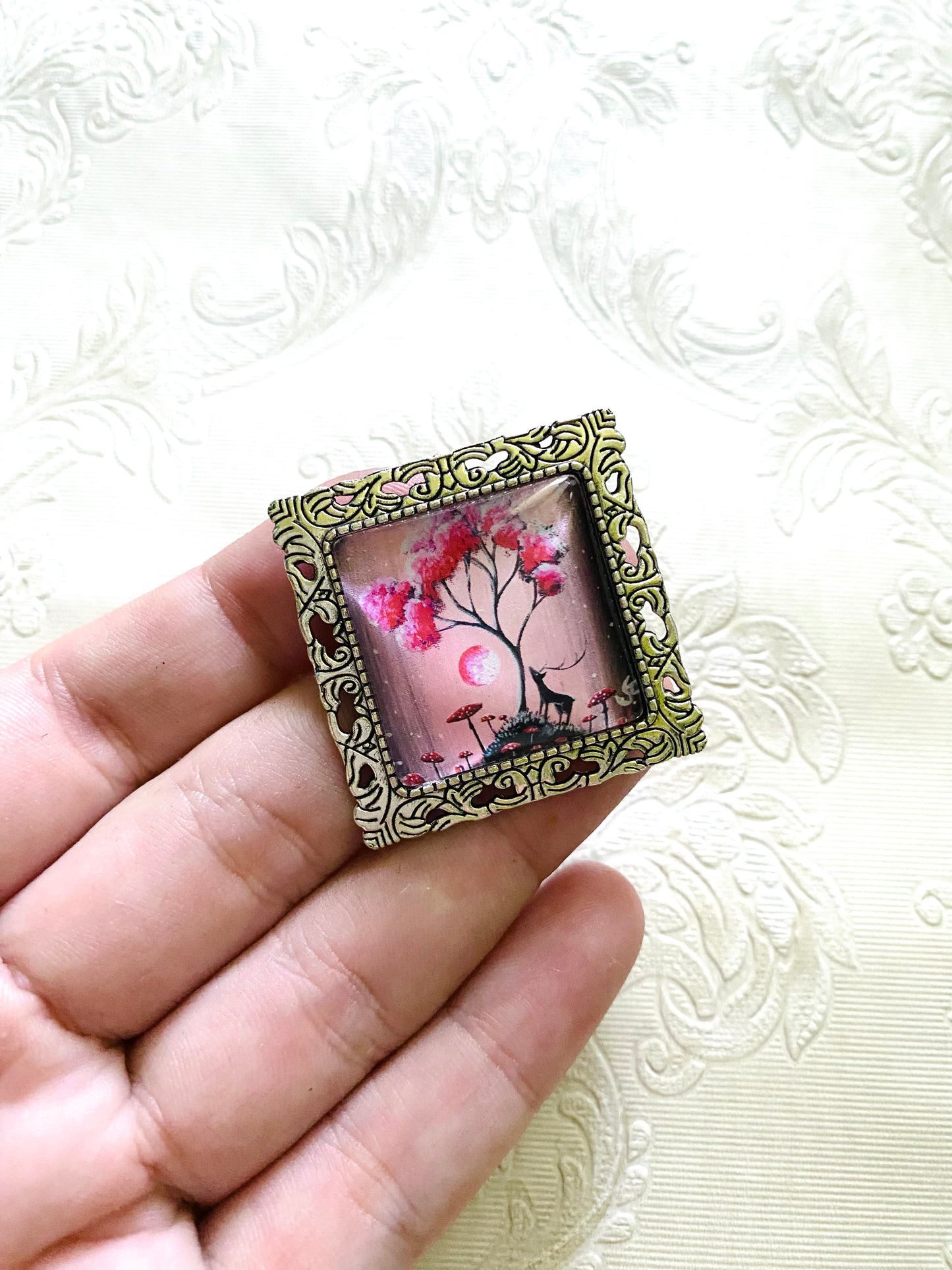 Square brooch / Négyzetes bross