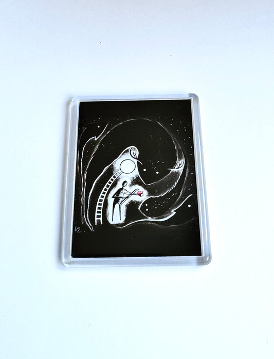 Plexi magnet / Mágnes plexi tokkal