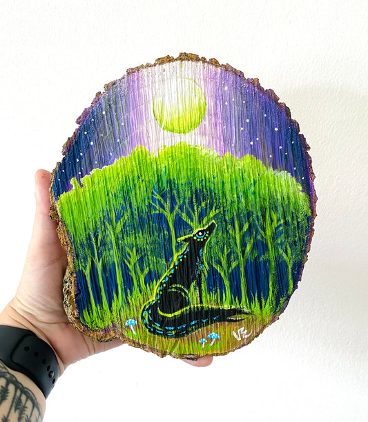 MEDIUM hand-painted wood slice / Közepes kézzel festett fakorong