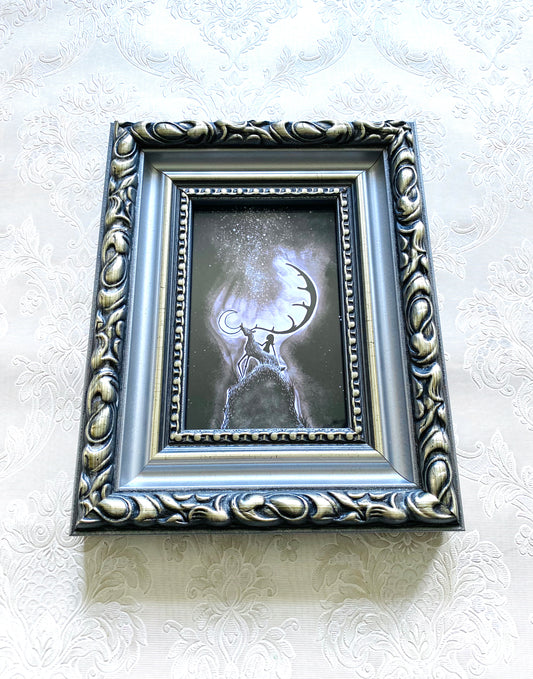 Mini framed art print in an ornate frame / Mini keretezett művészi nyomat, díszes keretben