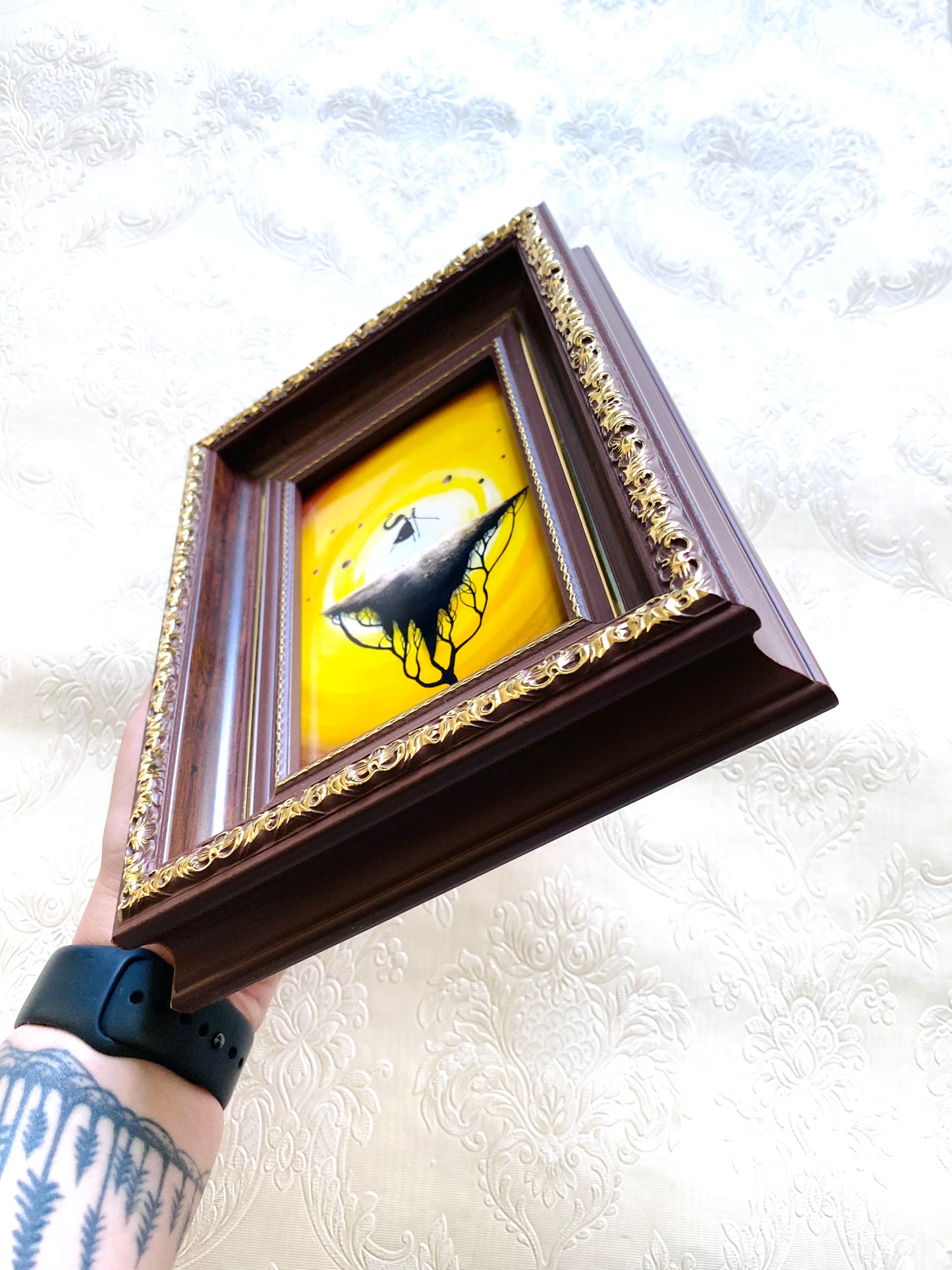 Mini framed art print in an ornate frame / Mini keretezett művészi nyomat, díszes keretben