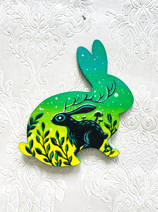 Hand-painted bunny magnet / Kézzel festett nyuszi mágnes