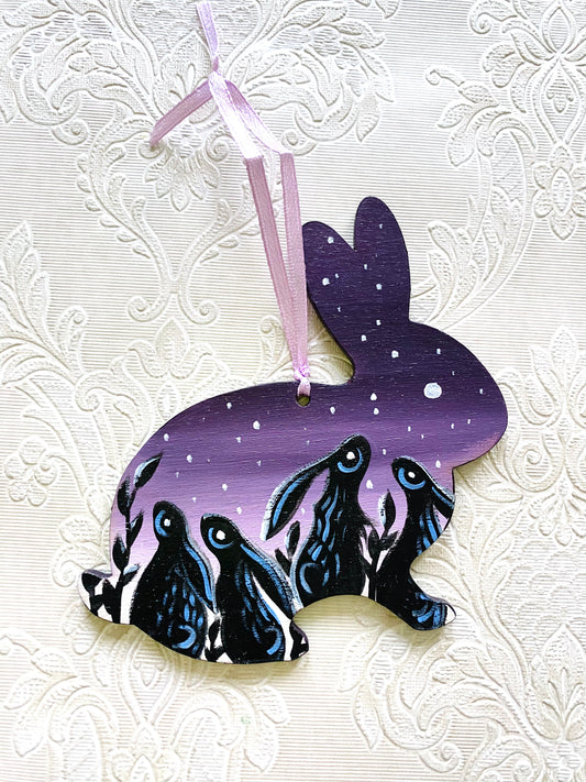 Hand-painted rabbit ornament / Kézzel festett nyuszi dísz