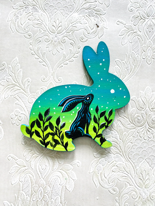 Hand-painted bunny magnet / Kézzel festett nyuszi mágnes