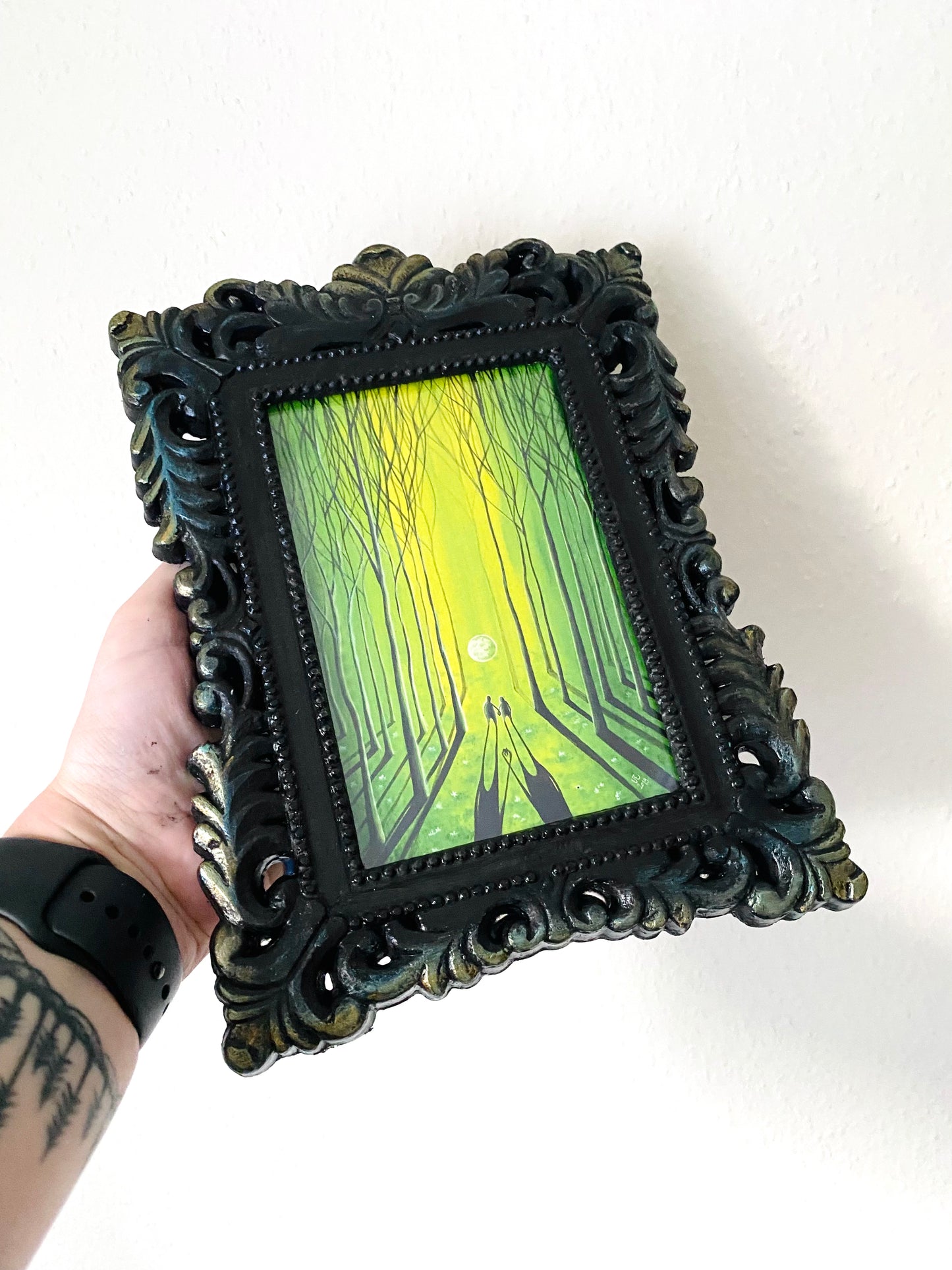 Mini framed art print in an ornate frame / Mini művészi nyomat díszes keretben