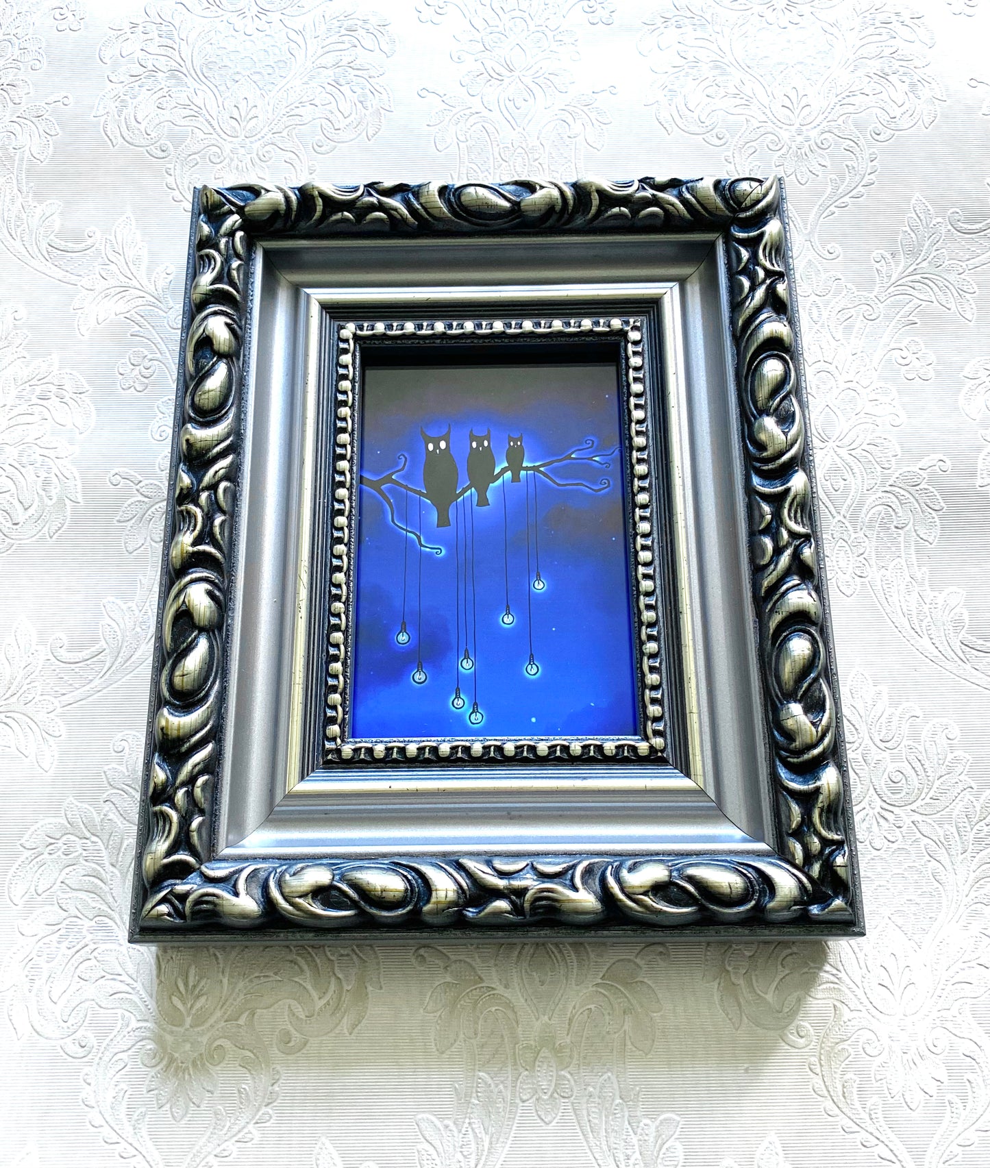 Mini framed art print in an ornate frame / Mini keretezett művészi nyomat díszes keretben